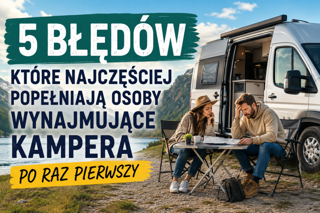 5 błędów, które najczęściej popełniają osoby wynajmujące kampera po raz pierwszy